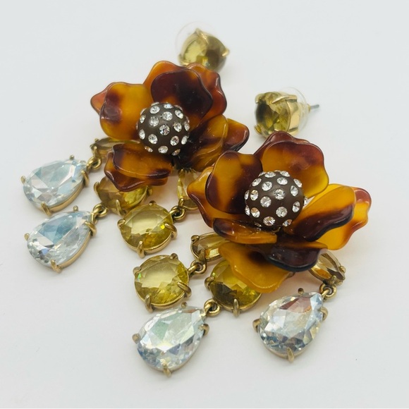 J. Crew Jewelry - J. Crew Tortoise Flower Drop Earrings